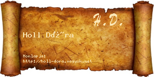 Holl Dóra névjegykártya